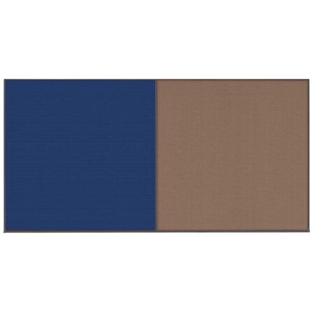United Visual Products Enclosed Corkboard, 1 Door, 72"x36", 4" Fra UV3411-WHITE-CLOUD